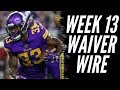 Fantasy Football 2019 Week 13 waiver wire(TIMESTAMPS)