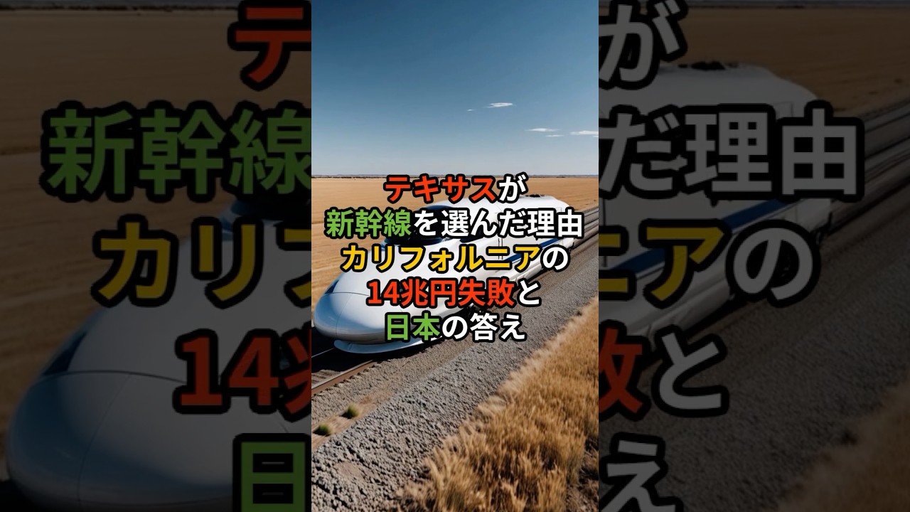 テキサスが新幹線を選んだ理由——カリフォルニアの14兆円失敗と日本の答え #shorts #海外の反応 #japan