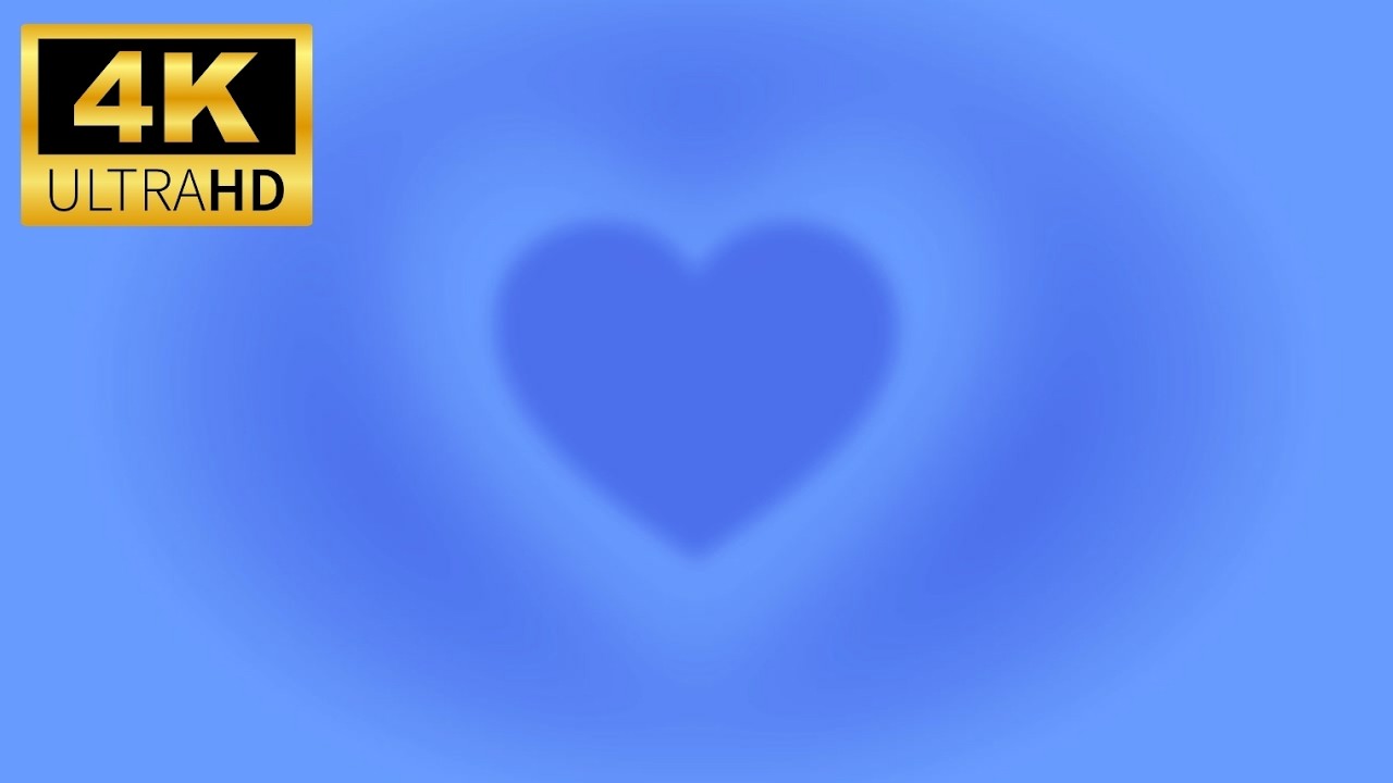 Baby Blue Heart Screensaver - 3 Hour Soft Loop | Calming Ambient Background | No Audio - 4K
