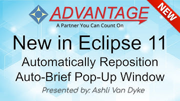 New in Eclipse 11: Automatically Reposition Auto-Brief Pop-Up Window