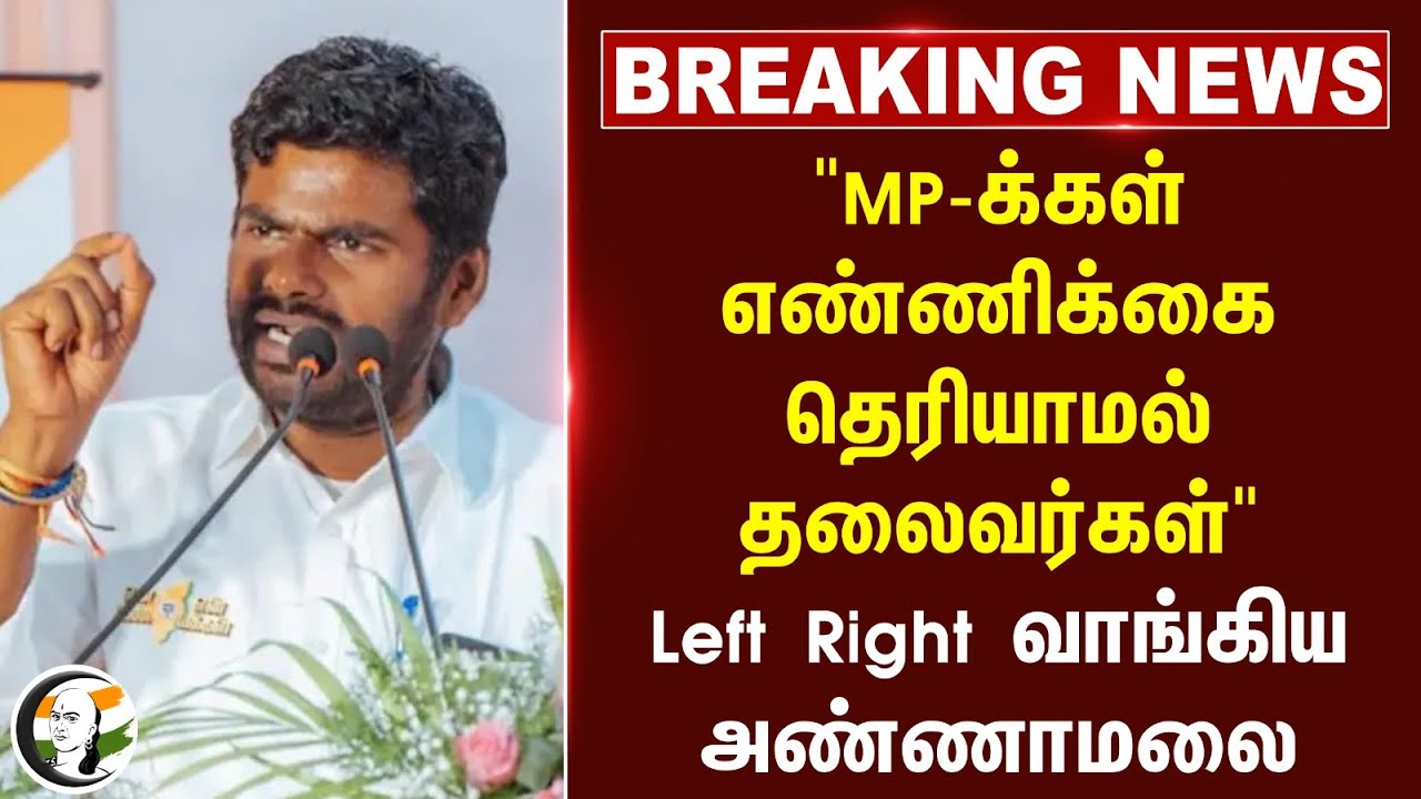 #breakingnews :  MP-க்கள் Count தெரியாமல் தலைவர்கள்" Left Right வாங்கிய Annamalai | BJP | DMK | TVK