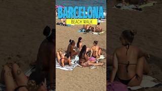 Beach walk barcelona🇪🇸 #beach #spain #barcelona