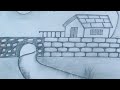 How To House Drawing of Art ! Natural Drawing of Art #art #drawingvideo #popular 