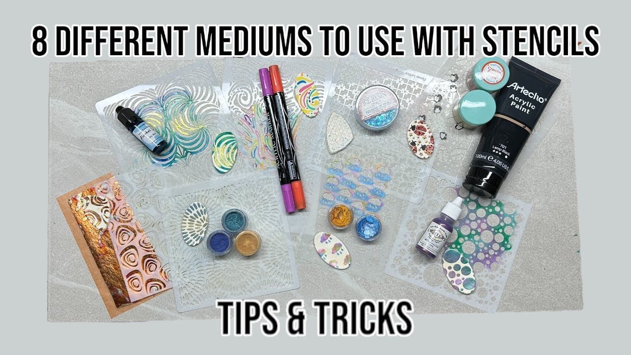 8 different mediums you can use with stencils on polymer clay, Beginner