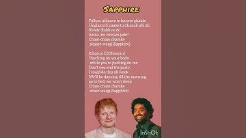 Thumbnail of Sapphire - Ed Sheeran (ft. Arijit Singh) Lyrics #lyrics #sapphire #edsheeran #viral #shorts