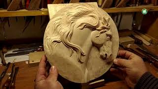 Wood carving. Horse.Резьба по дереву. Лошадь.