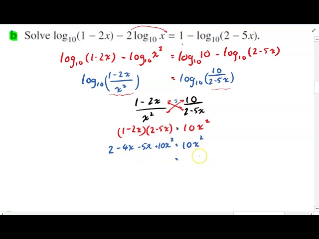 Solving Log equations examples