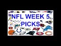 2020 NFL Week 5 Picks & Predictions - YouTube