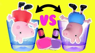 Peppa Pig Color Change Transformation with Nail Polish! DIY Crafts for Kids