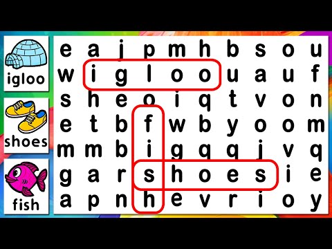 Spell and Find the Hidden Words (Word Search for Kids)