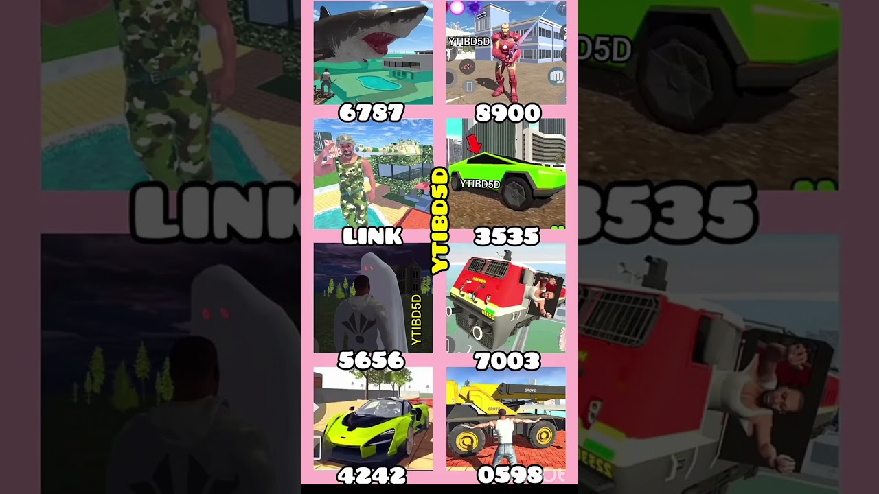 PART 223... in🌴 bhugati XC Warion Car Code and killer train spider man + JCB truck Codes..🌲🌲