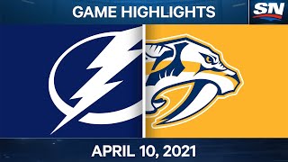 NHL Game Highlights | Lightning vs. Predators – Apr. 10, 2021