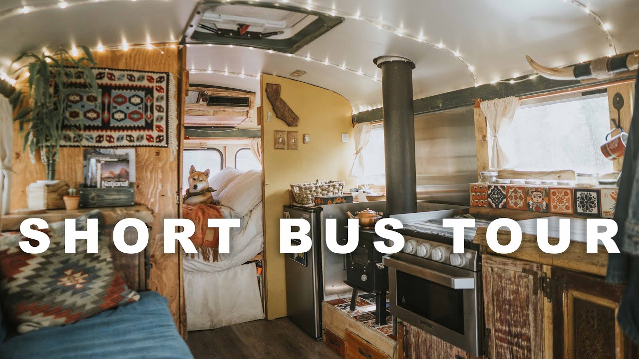 Short Bus Conversion Build with Bathroom @gypsy_frenchie - YouTube