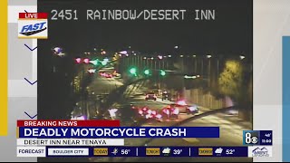 Deadly motorcycle crash shuts down traffic in southwest Las Vegas