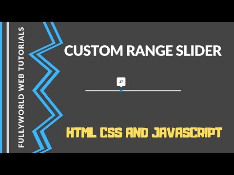 Custom Range Slider Using HTML CSS And Javascript | javascript tutorials