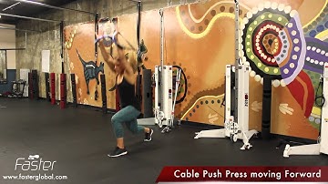 Base Exercise Cable Push Press moving Forward