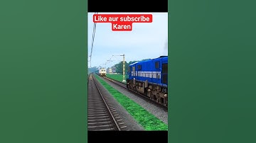 LOCO FAILED OF HUMSAFAR EXPRESS RESCUED BY WDM3D #train​ #railroad​ #trainsimulator​ ##shorts