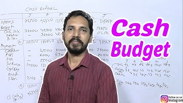 Cash Budget (CA Inter  Financial Management  Study Material)