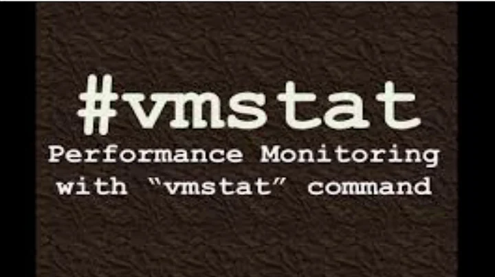 vmstat Linux performance and monitoring tool