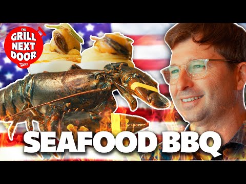 Pitmaster Pliny Reynolds makes a BBQ Seafood Surprise!  Grill Next Door  Episode 6