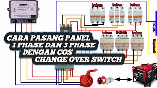 Cara merakit  panel COS change over switch 3 phase