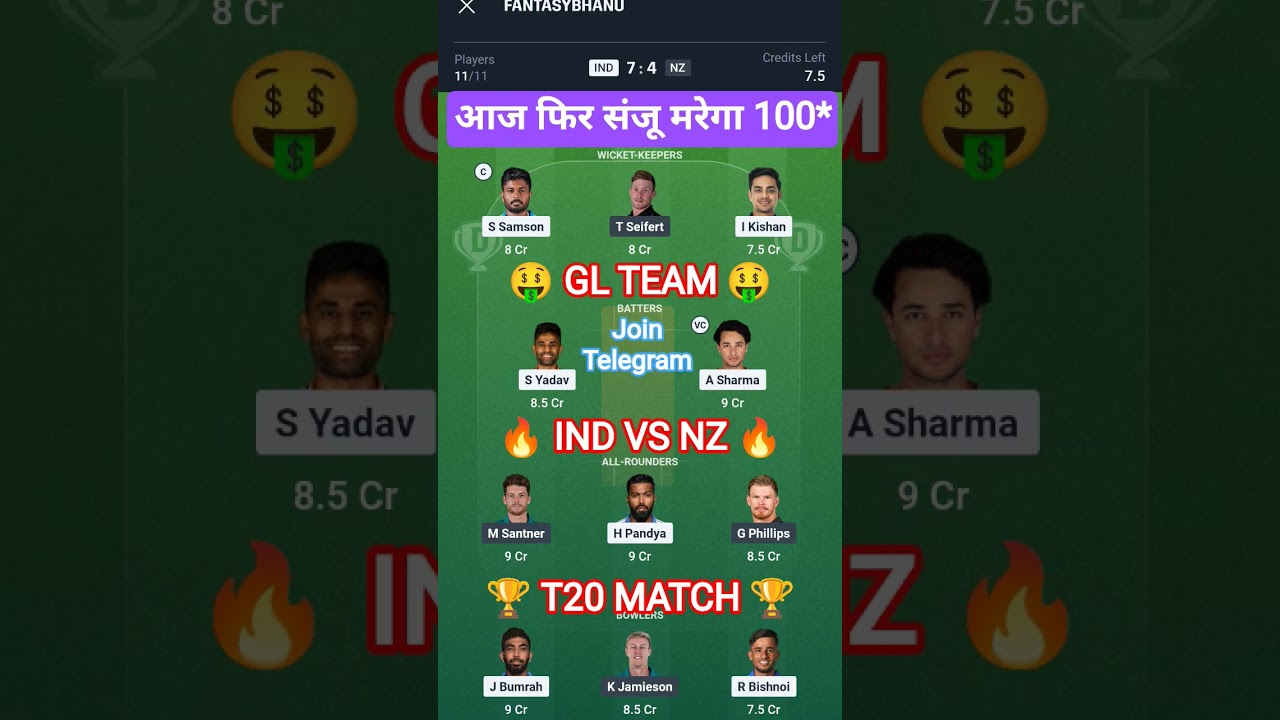 IND VS NZ Today Match Prediction | India vs Newzealand 4th T20 2026 Match Dream11 Prediction