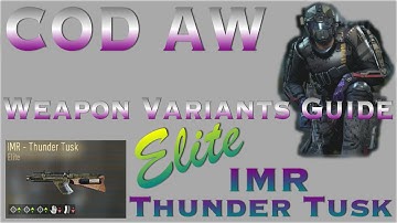 COD Advanced Warfare Weapon Variants Guide #13 - Elite IMR Thunder Tusk Best Class Setup