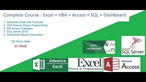 Complete Advanced Excel and VBA Classes in Hindi