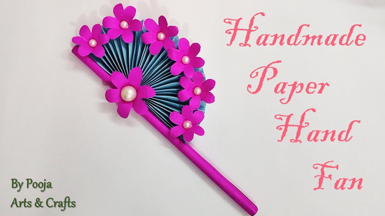 DIY Paper Fan | Handmade Paper Hand Fan | Kids Craft Ideas | Best Out ...