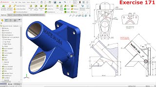 Solidworks Advanced Tutorial Exercise 171-Flag Pole Mount