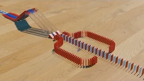 blender domino animation| Rigid body simulation |