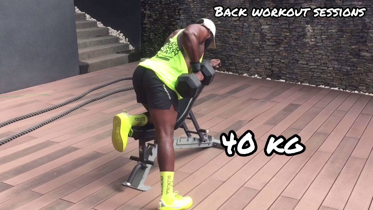 Back workout with dumbbell. - YouTube