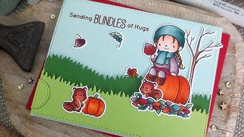 Fall Double Slider Loop Card | Copic Coloring | MFT