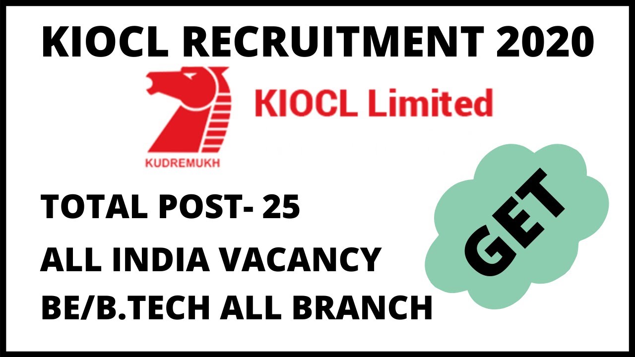 KIOCL RECRUITMENT 2020| BE/B.TECH GOVT JOB 2020| KIOCL LIMITED| KIOCL VACANCY 2020 | KIOCL JOB 2020