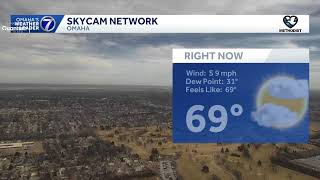 Super warm this afternoon...a new record high in Omaha