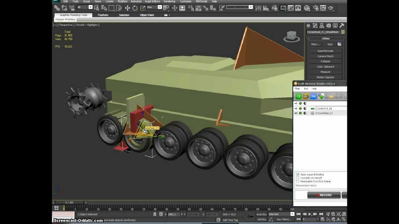 M1A2 3D MAX LESSON,TEST, УРОК АНИМАЦИЯ ТАНКА АБРАМСА