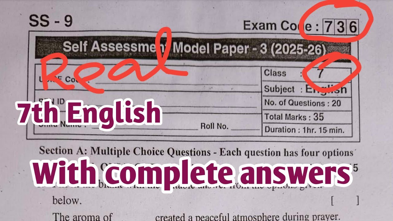 💯 Реальный экзаменационный вопросник по английскому языку для 7 класса (FA3) с ответами, 2026 год...