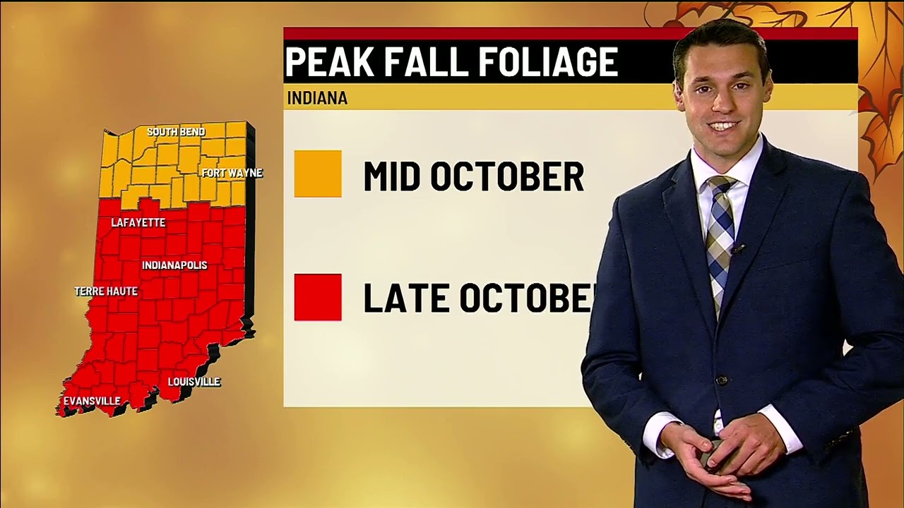 When to expect peak fall foliage in Indiana?