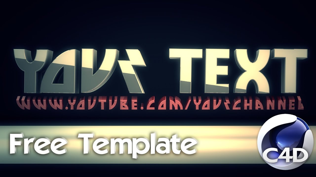Free Intro Template CINEMA 4D YouTube