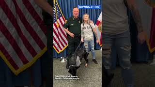 Police dog ace retires with honors after being shot
