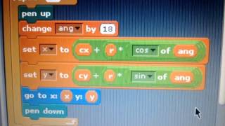 Scratch program to draw patterns.