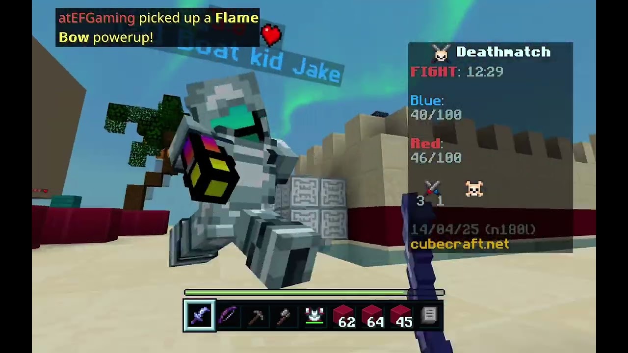 Cooking in cube craft death match(3.5 KD ratio)