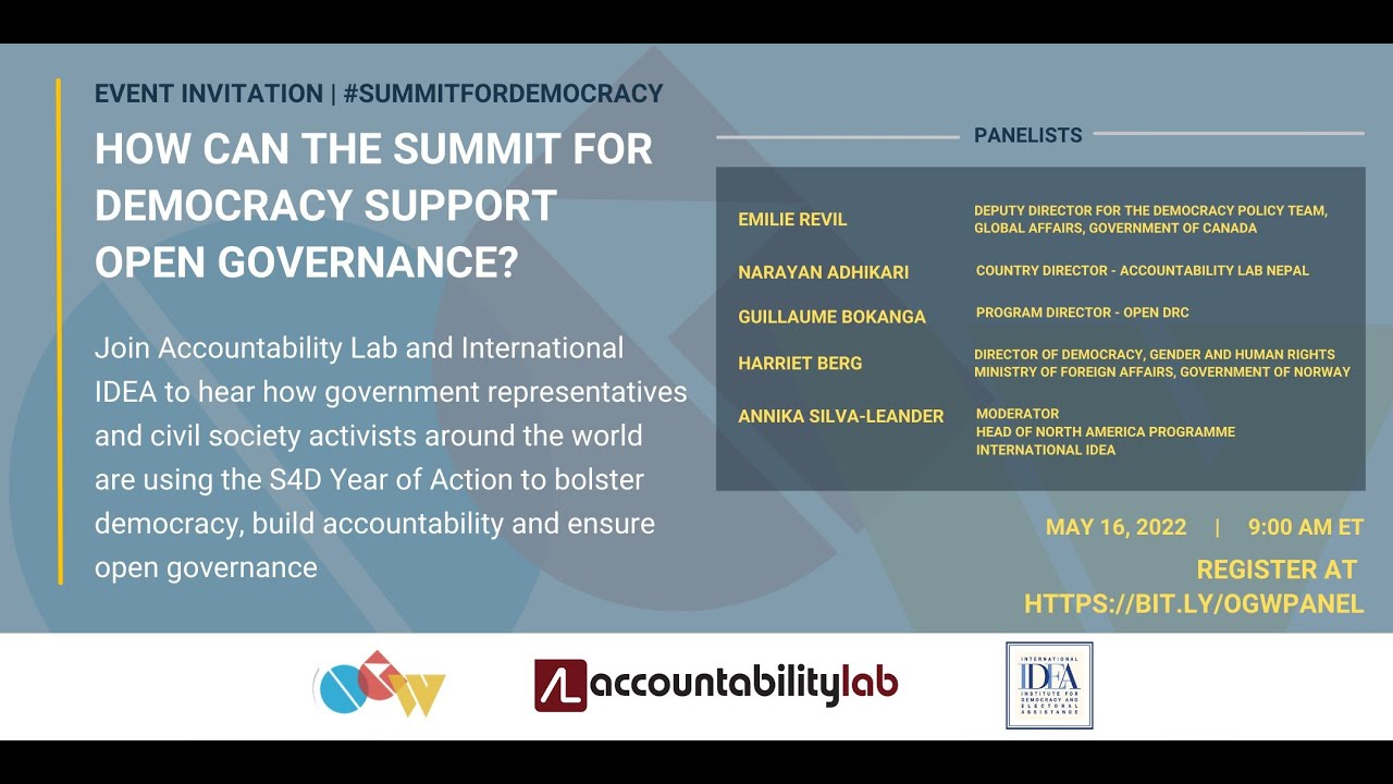 How Can the Summit for Democracy Support Open Governance?
