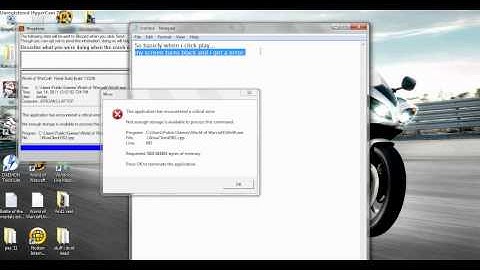 Error on world of warcraft!