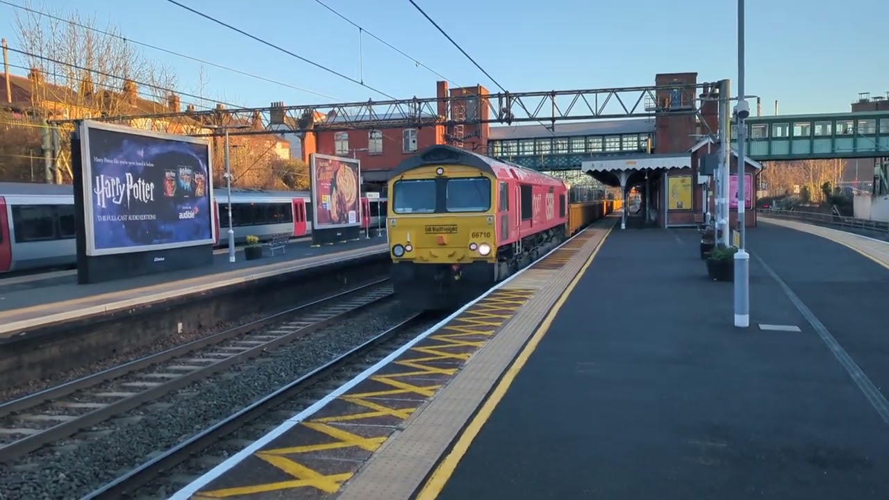 66710 & 66302 pass through Witham with an engineers train working 6T63