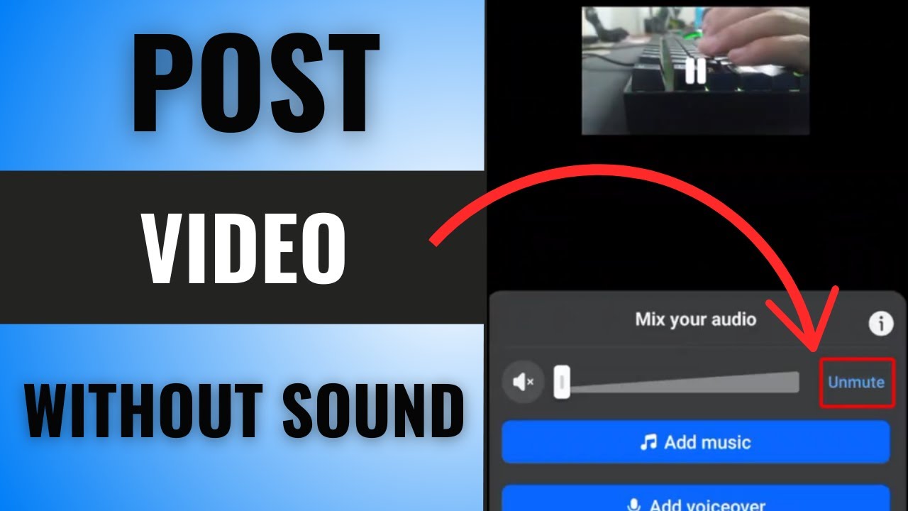 How to Post Video on Facebook Without Sound - YouTube