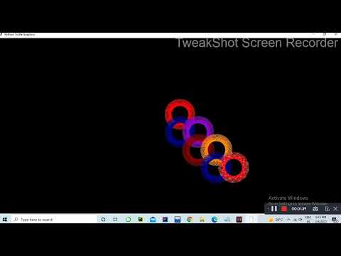Circle ring drawing in Python || Python turtle graphics in Gujarati #pythoningujarati #python