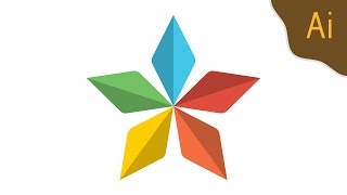 Draw 3D colorful star symbol (20) (Illustrator Tutorial) — abcinformatic