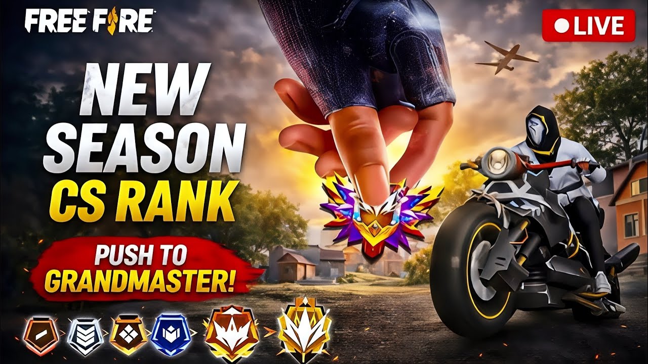 Free fire New Season Rank Push CS Live Day 1 - YouTube