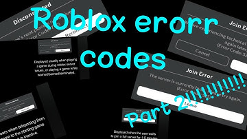 Roblox error codes part 2